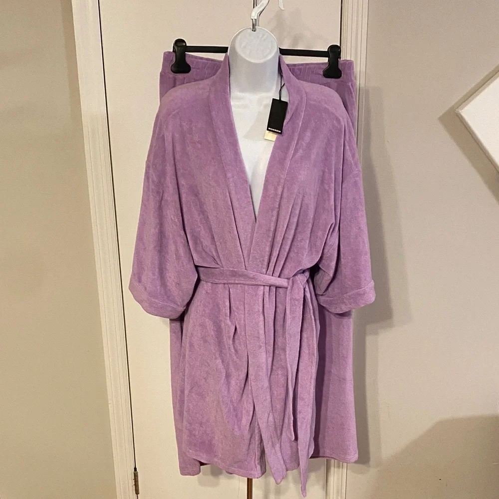 Monrow Robe & Lounge Pants Set